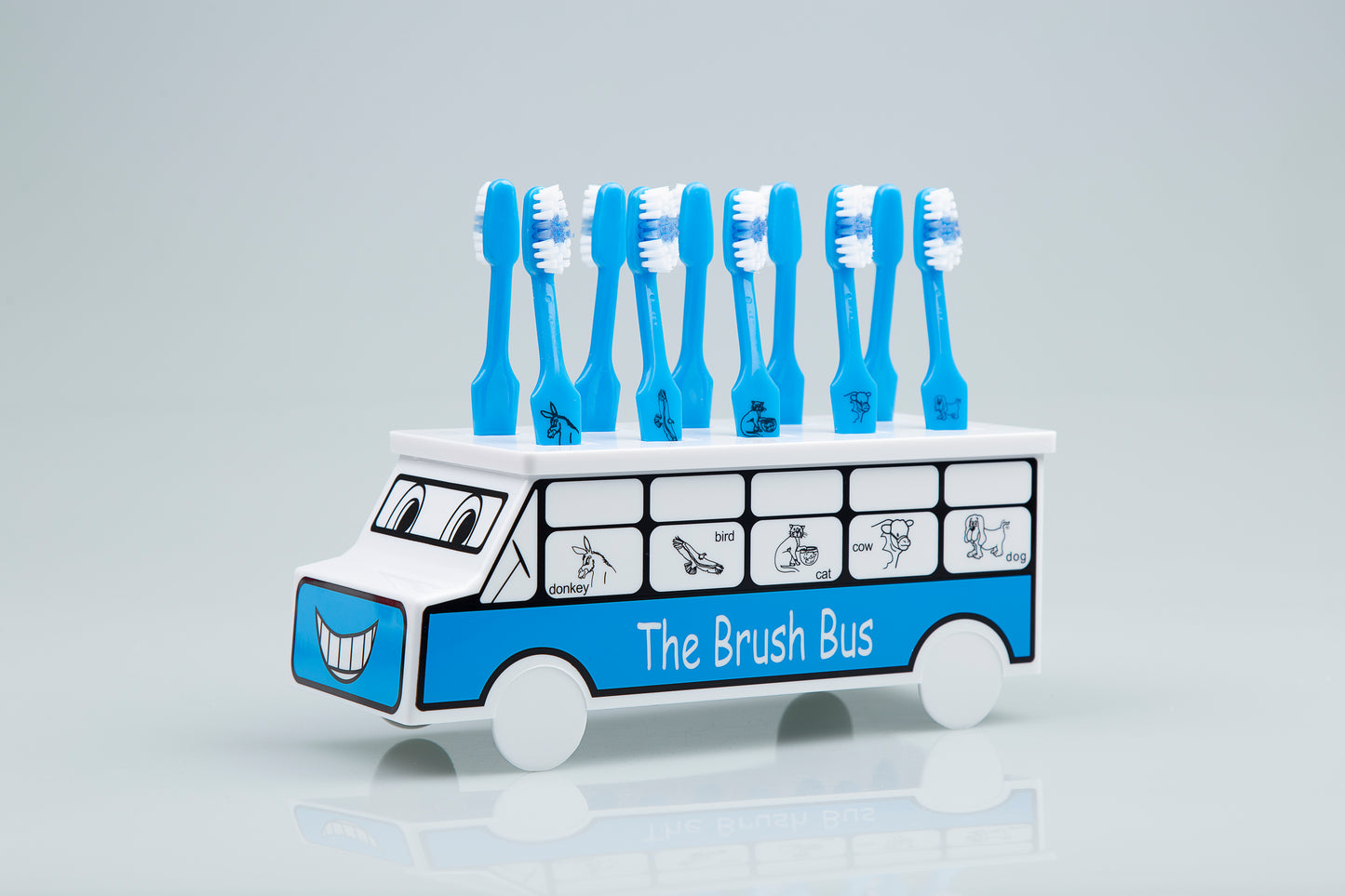 Brush Bus with Animal Symbols