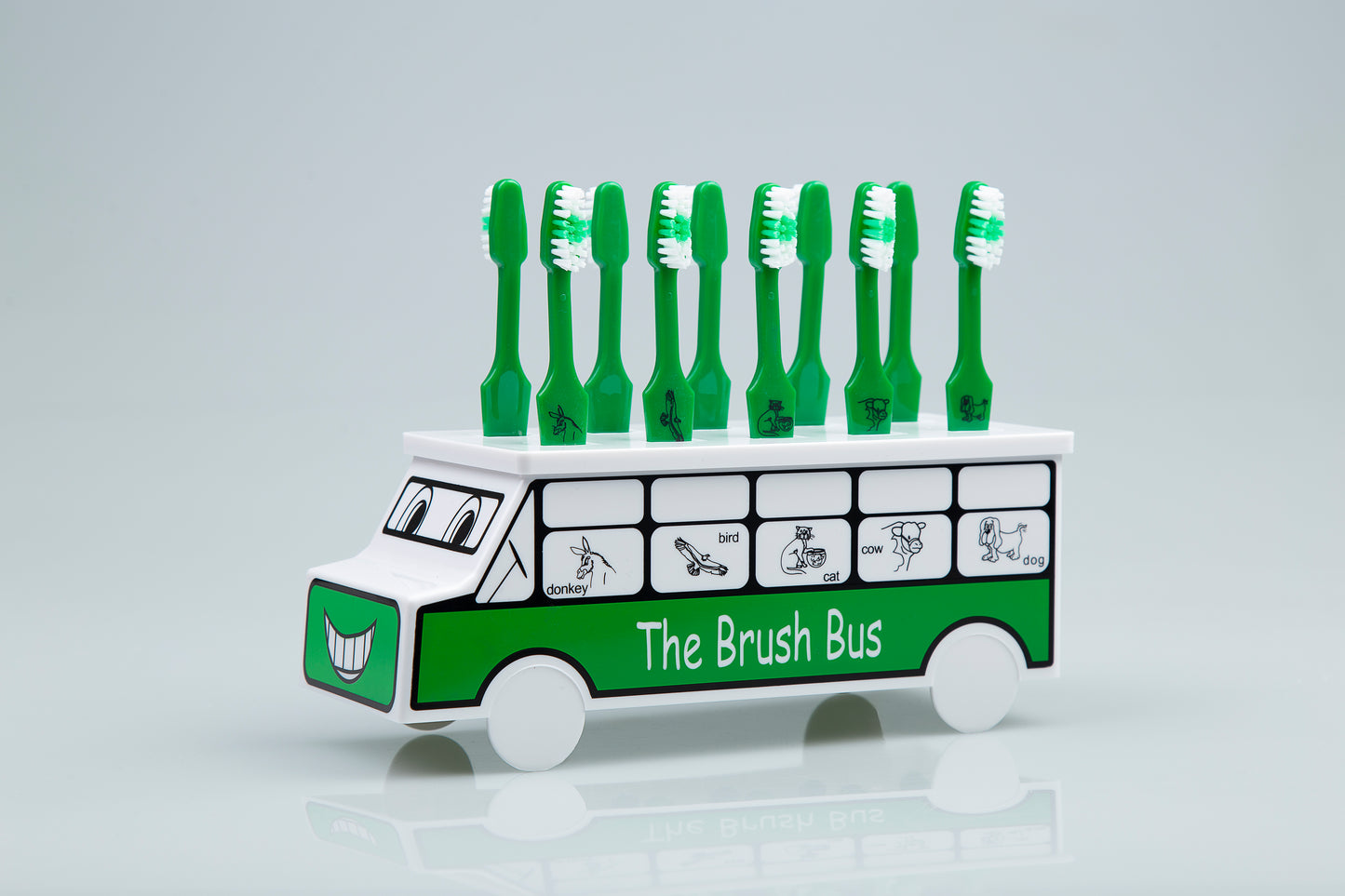 Brush Bus with Animal Symbols