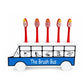 Colgate Brush Bus with Healthy Snack Symbols